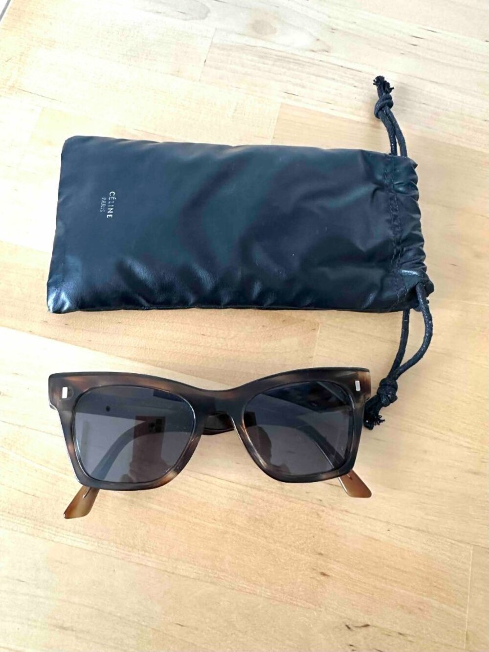 Celine, Cat eye sunglasses, Brown Tortoiseshell Acetate